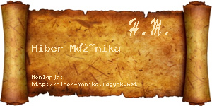 Hiber Mónika névjegykártya