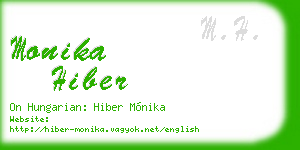 monika hiber business card